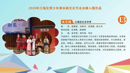 江海區青少年課本劇文化節總決賽入圍作品 文化傳播的璀璨舞臺